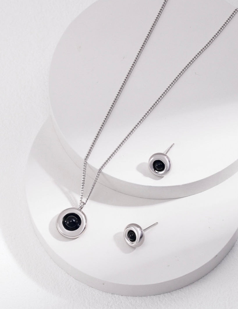 Noir Dot Earrings