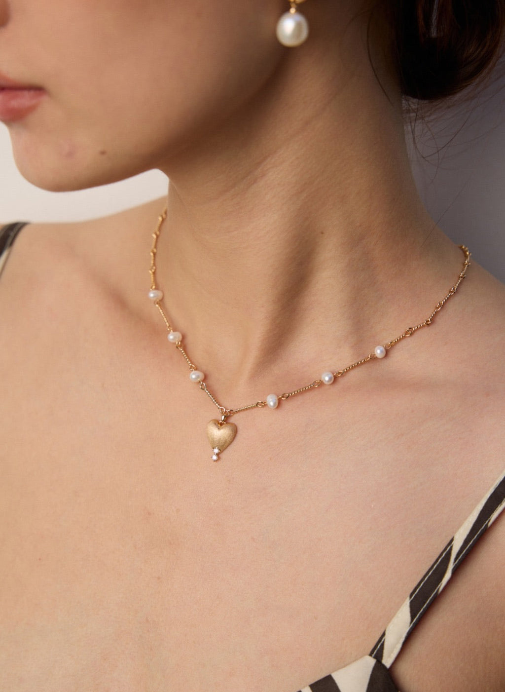 Frosted Heart Necklace