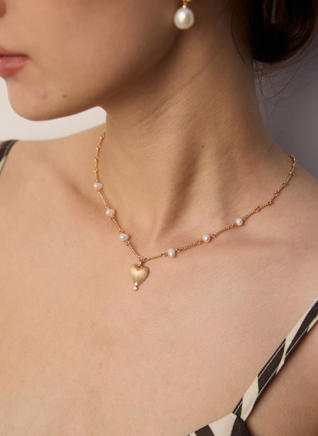 Frosted Heart Necklace