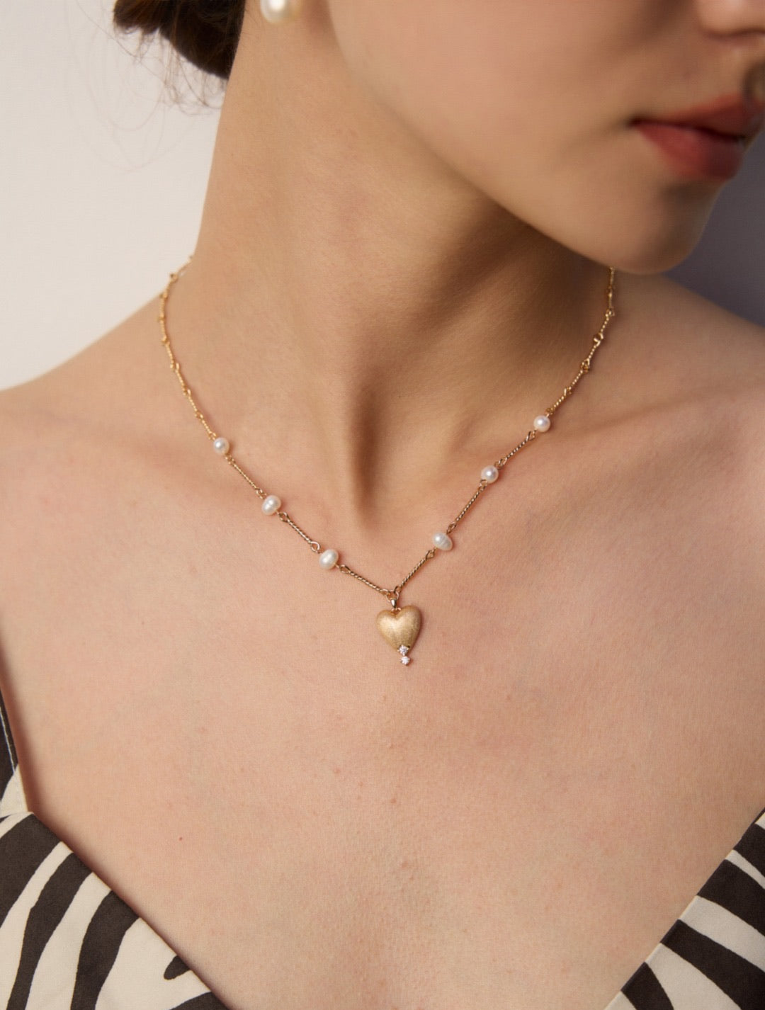 Frosted Heart Necklace