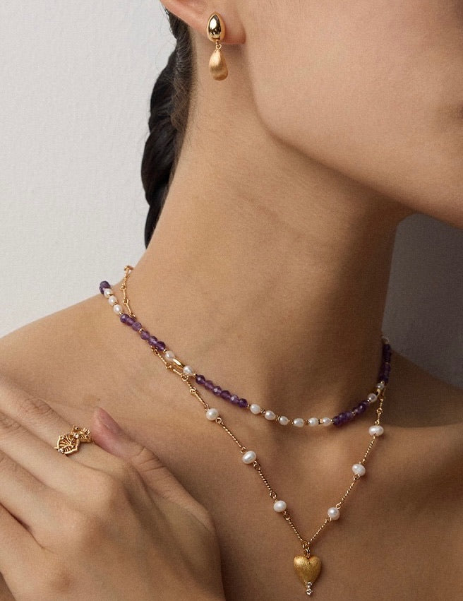 Frosted Heart Necklace
