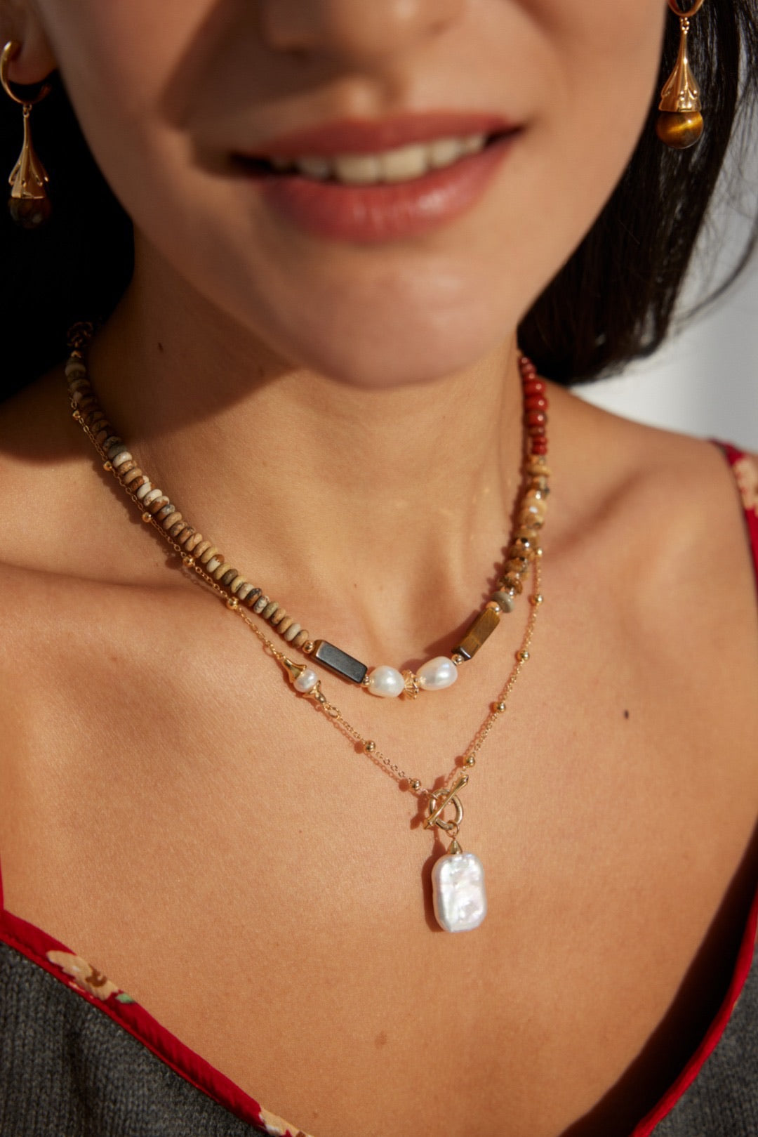 Gilded Pearl Baroque Necklace