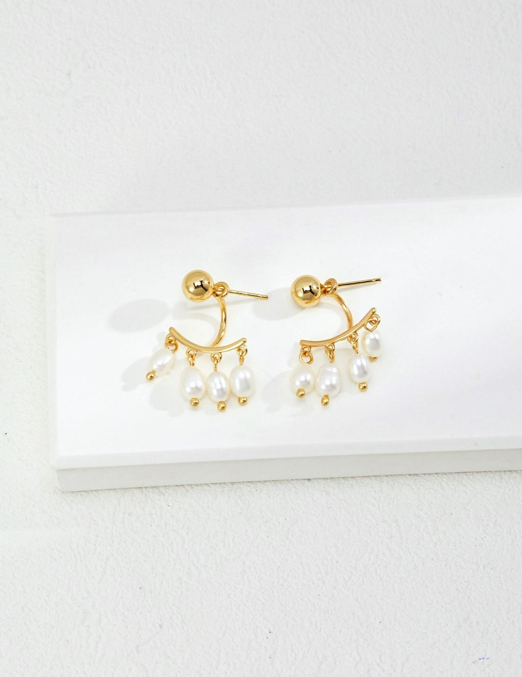 Pearl Arc Earrings