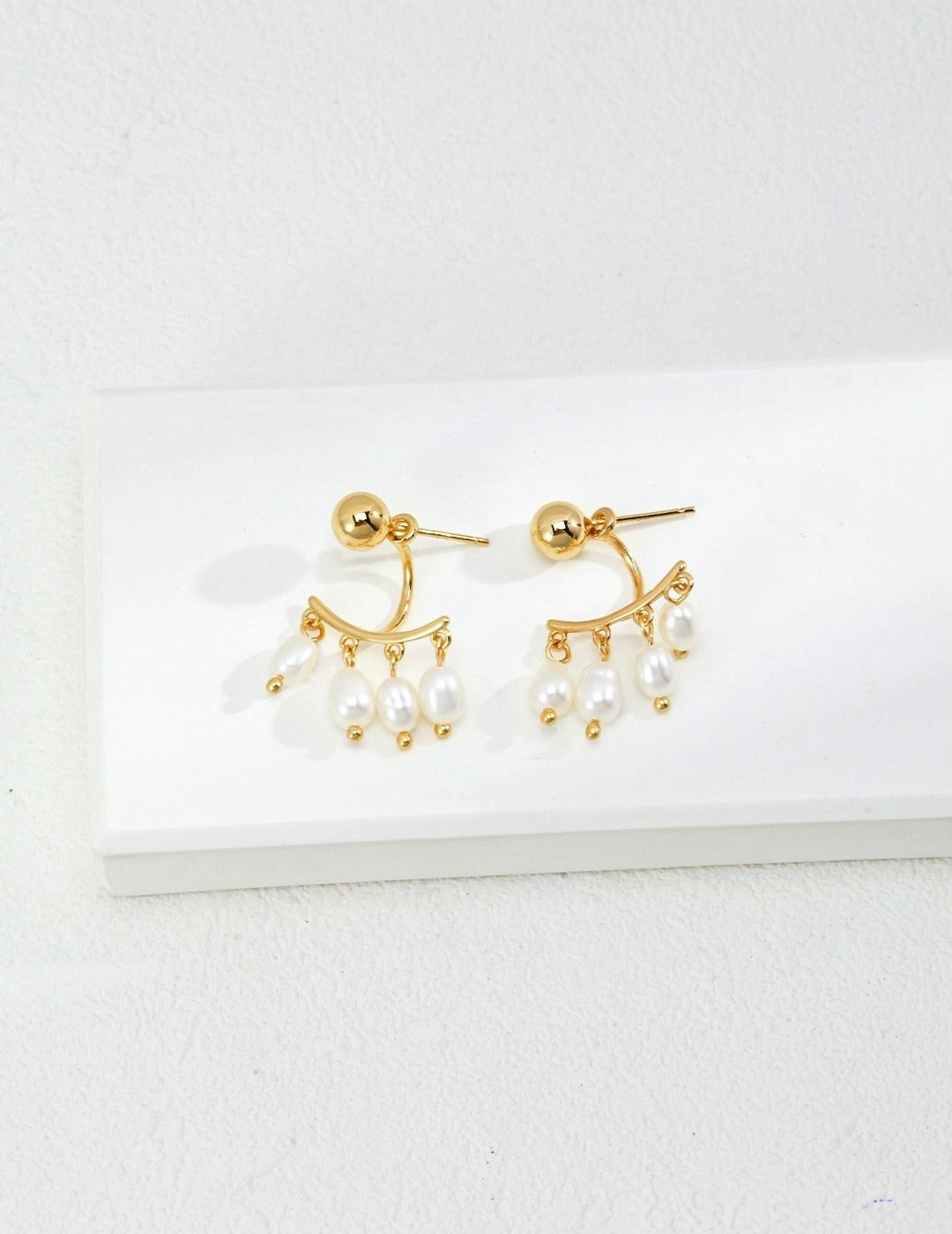 Pearl Arc Earrings