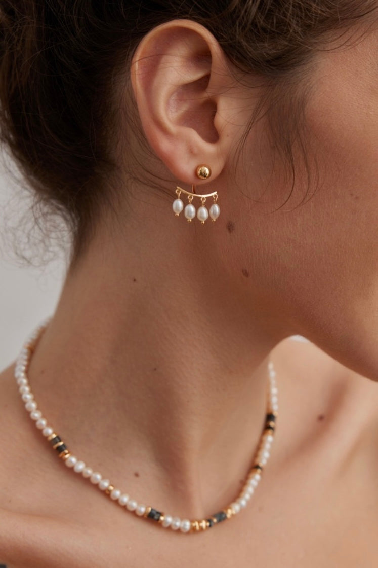 Pearl Arc Earrings