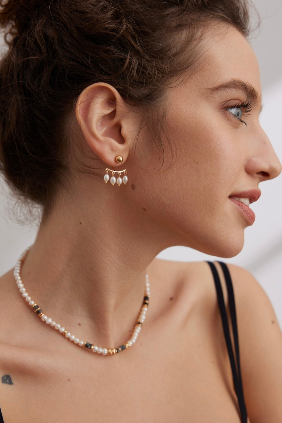 Pearl Arc Earrings