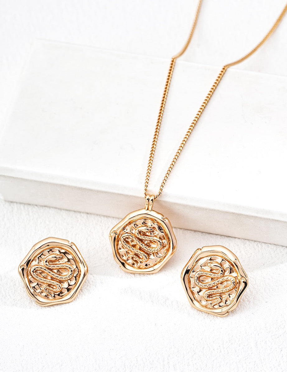 Serpent Seal Pendant Necklace