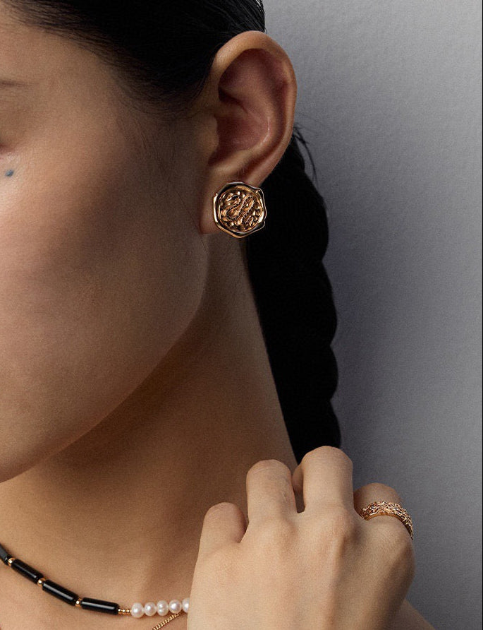 Serpent Seal Earrings