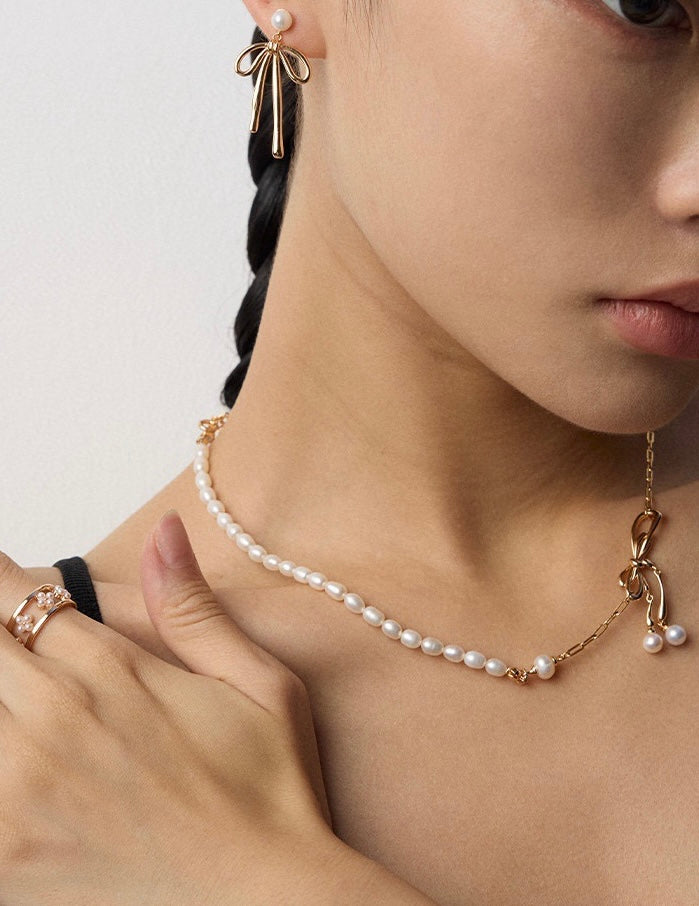 Pearl Tie Necklace