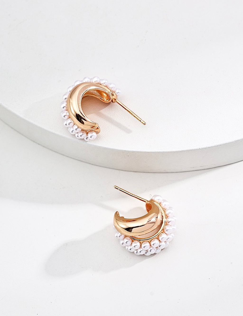 Pearl Pavé Hoops