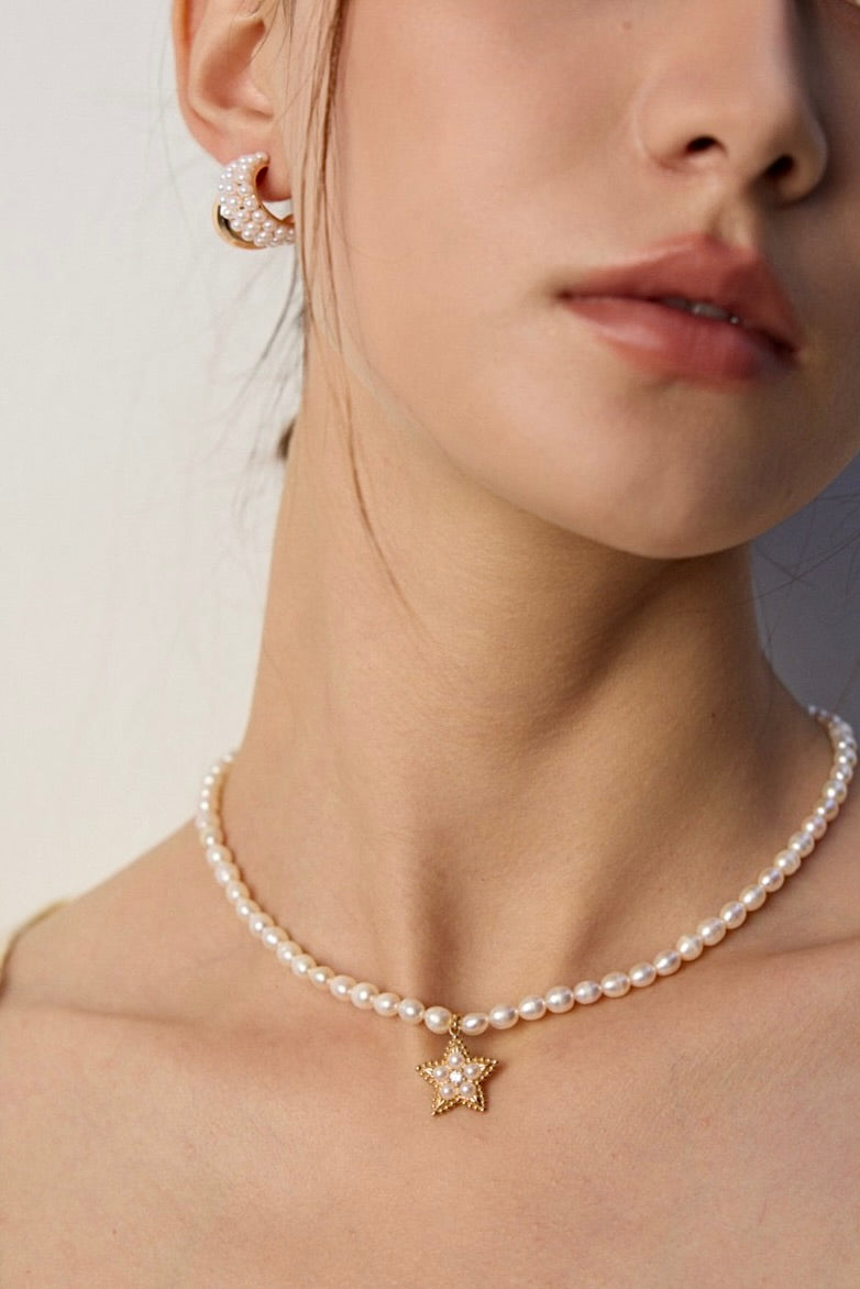 Pearl Pavé Hoops