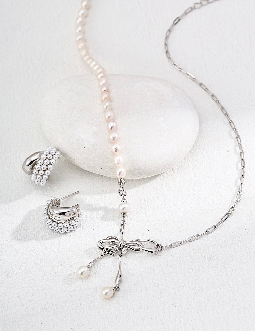 Pearl Pavé Hoops