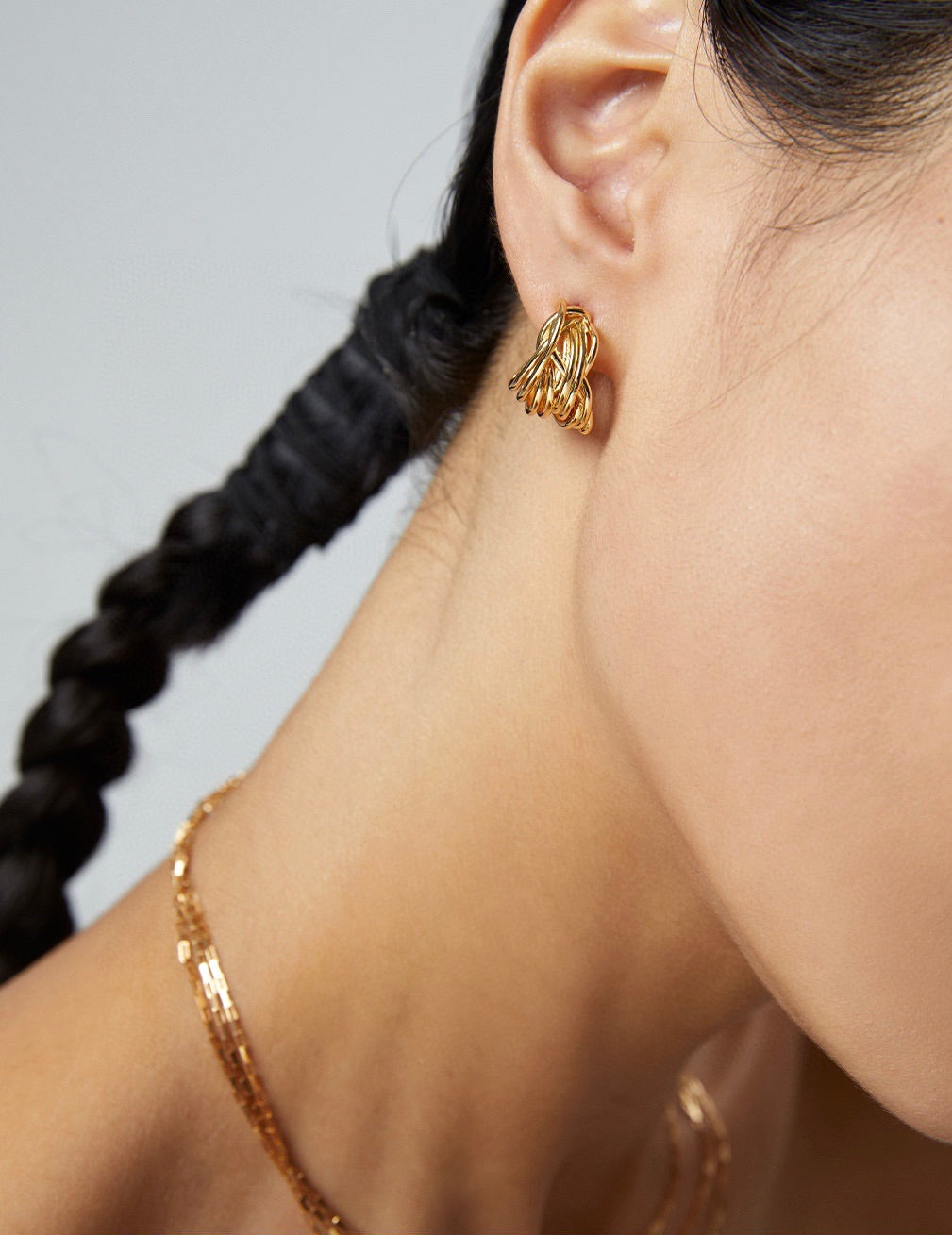 Woven Nest Hoops Earring