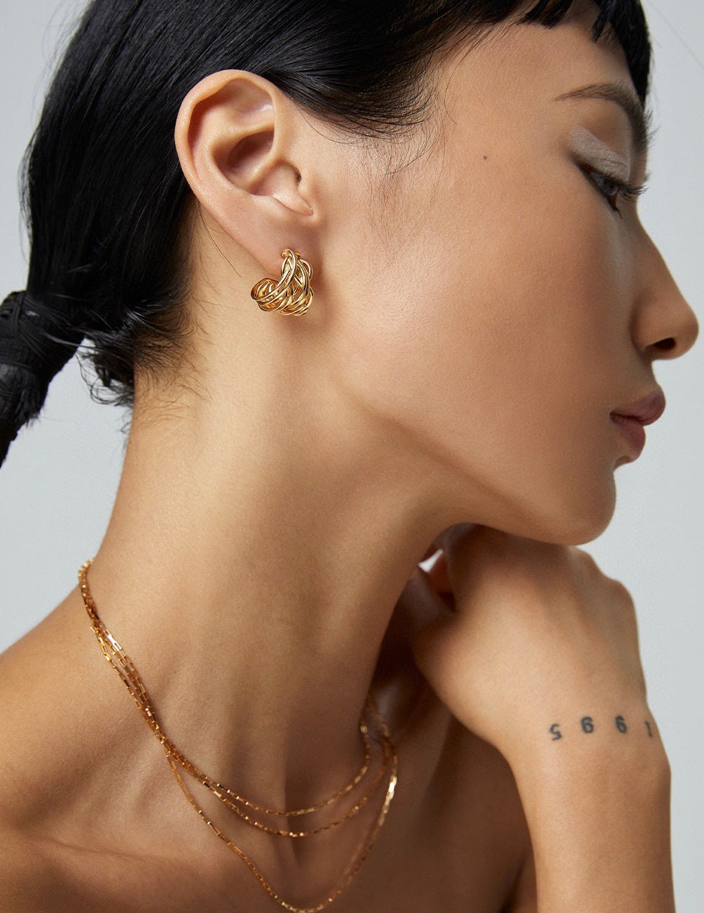 Woven Nest Hoops Earring