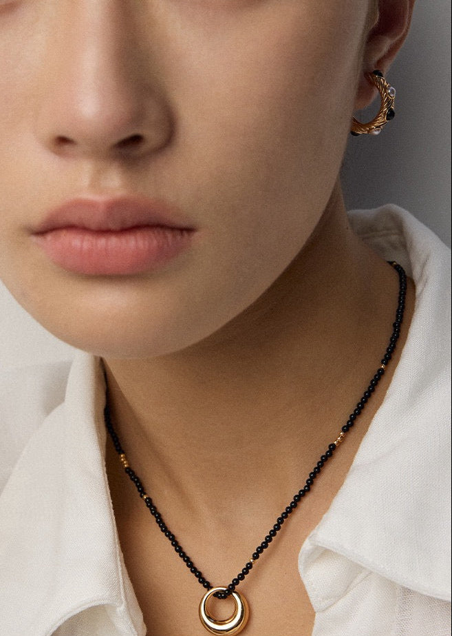 Etch & Pearl Hoops