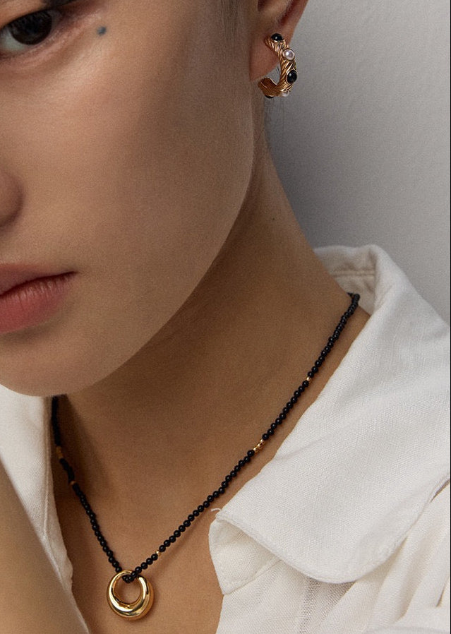 Etch & Pearl Hoops