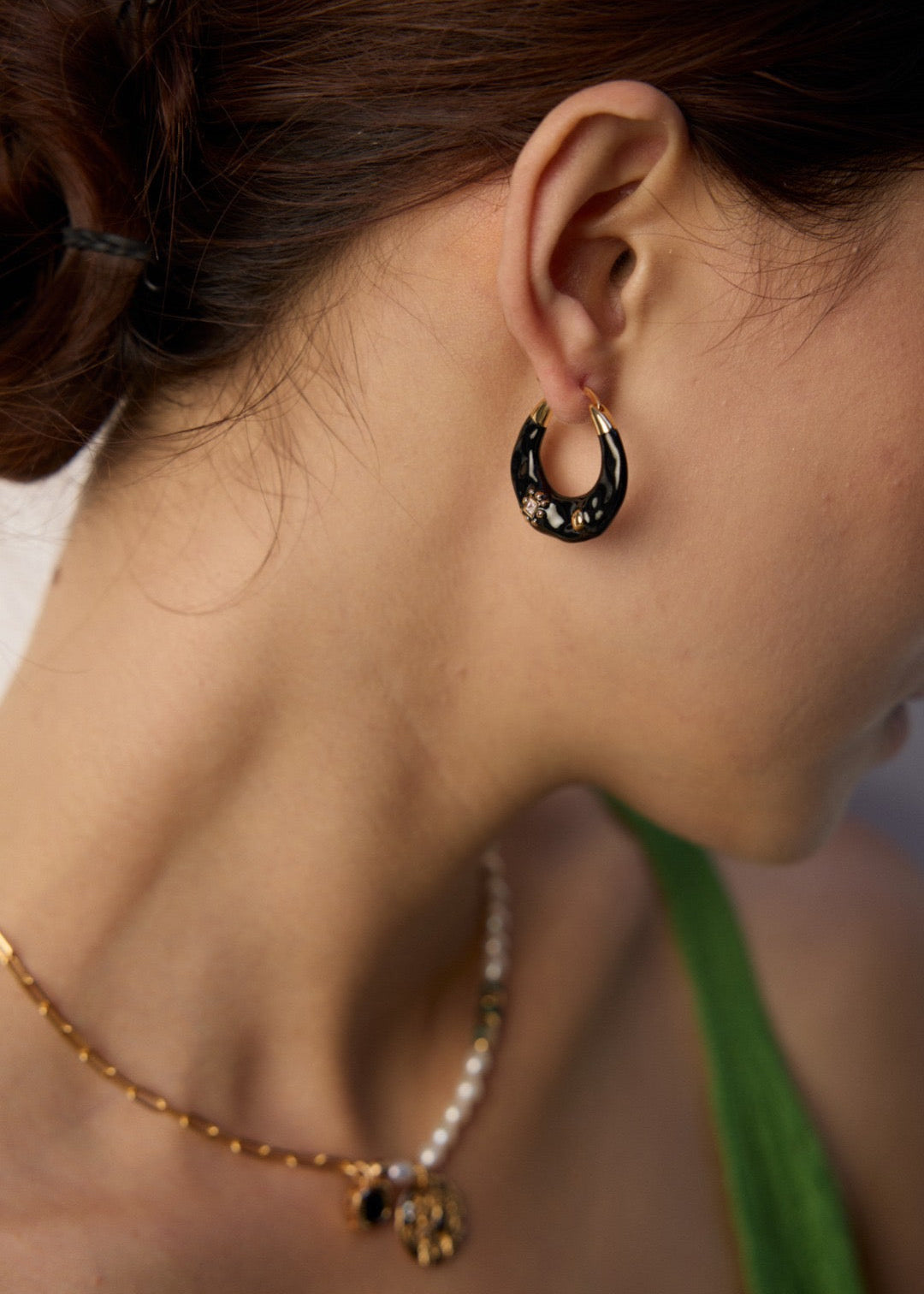 Obsidian Glaze Hoops