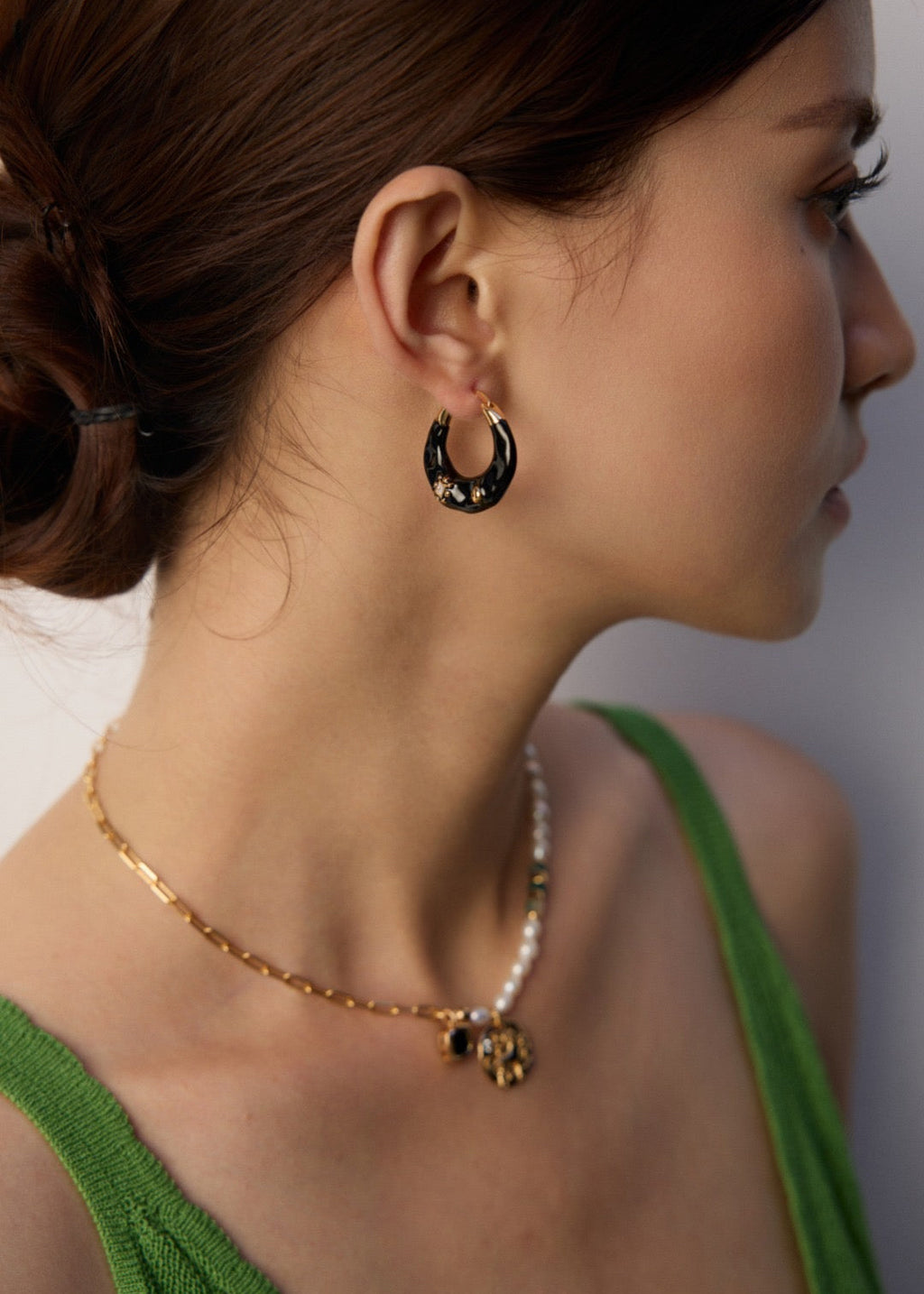 Obsidian Glaze Hoops