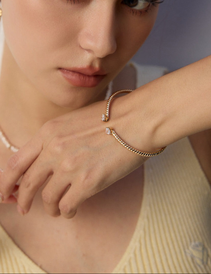 Twine Gem Cuff
