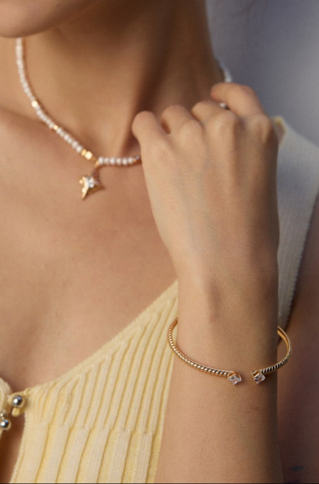 Twine Gem Cuff