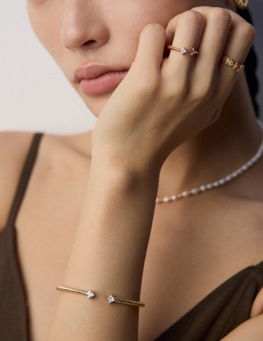 Twine Gem Cuff