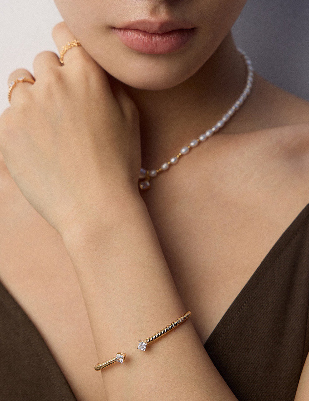 Twine Gem Cuff