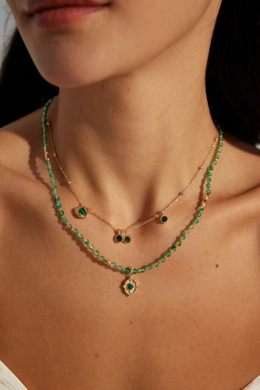 Verdant Dots Necklace