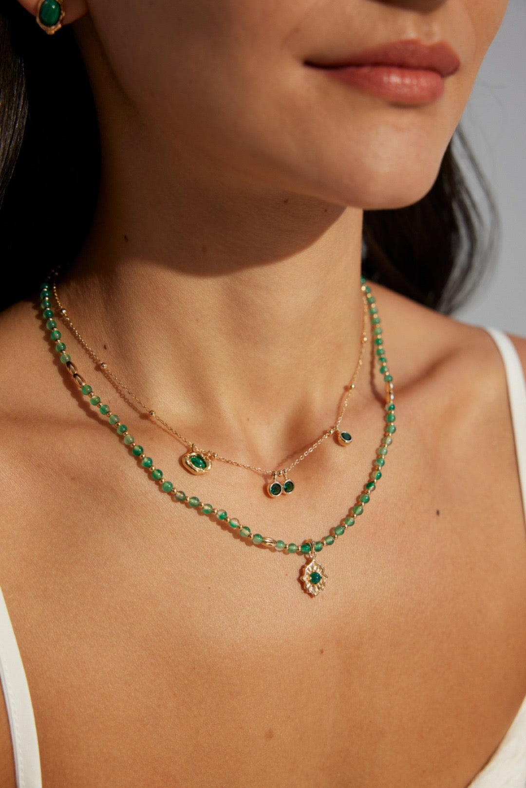 Verdant Dots Necklace