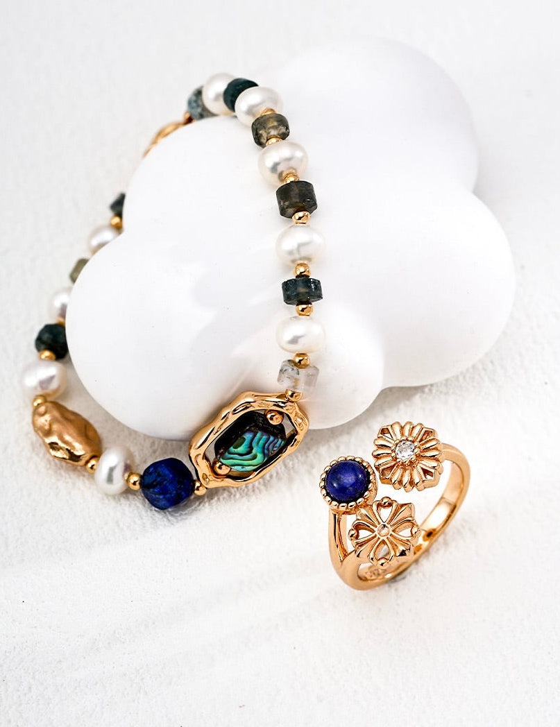 Daisy Wish Lapis Ring