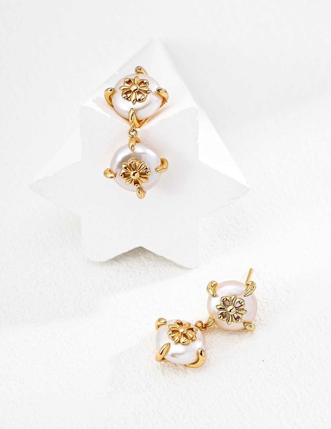 Ornella Coin Pearl earrings