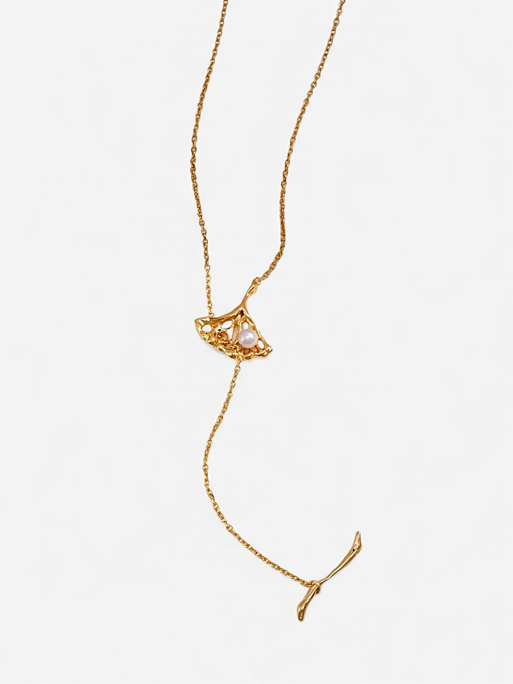 Ginkgo Drop Necklace