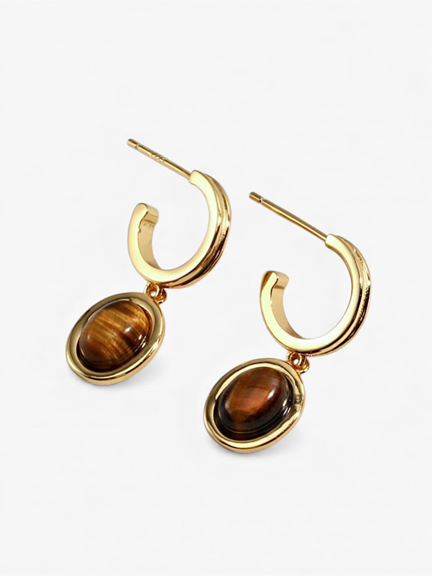 Tiger's Eye Drop Earrings
