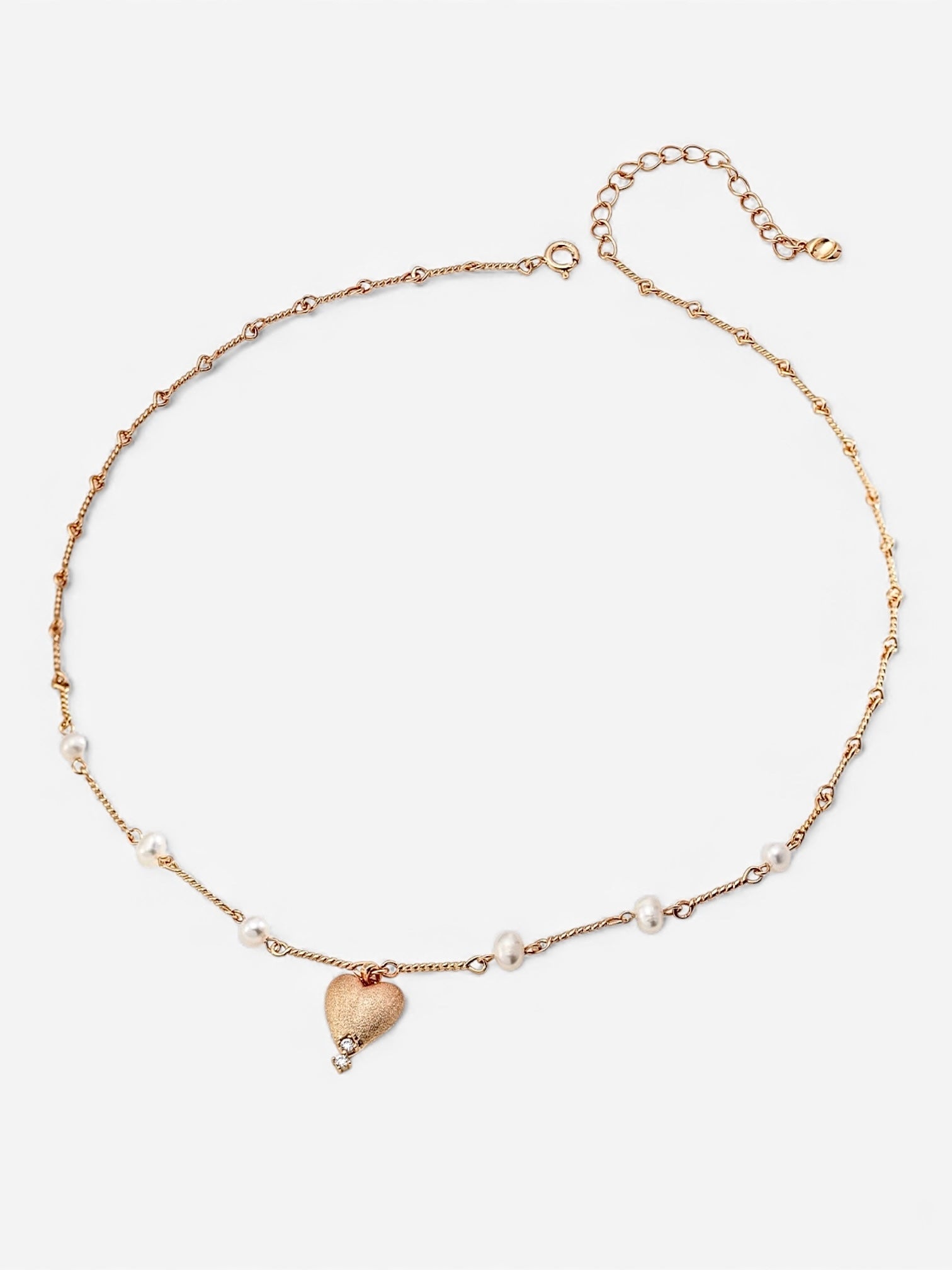 Frosted Heart Necklace