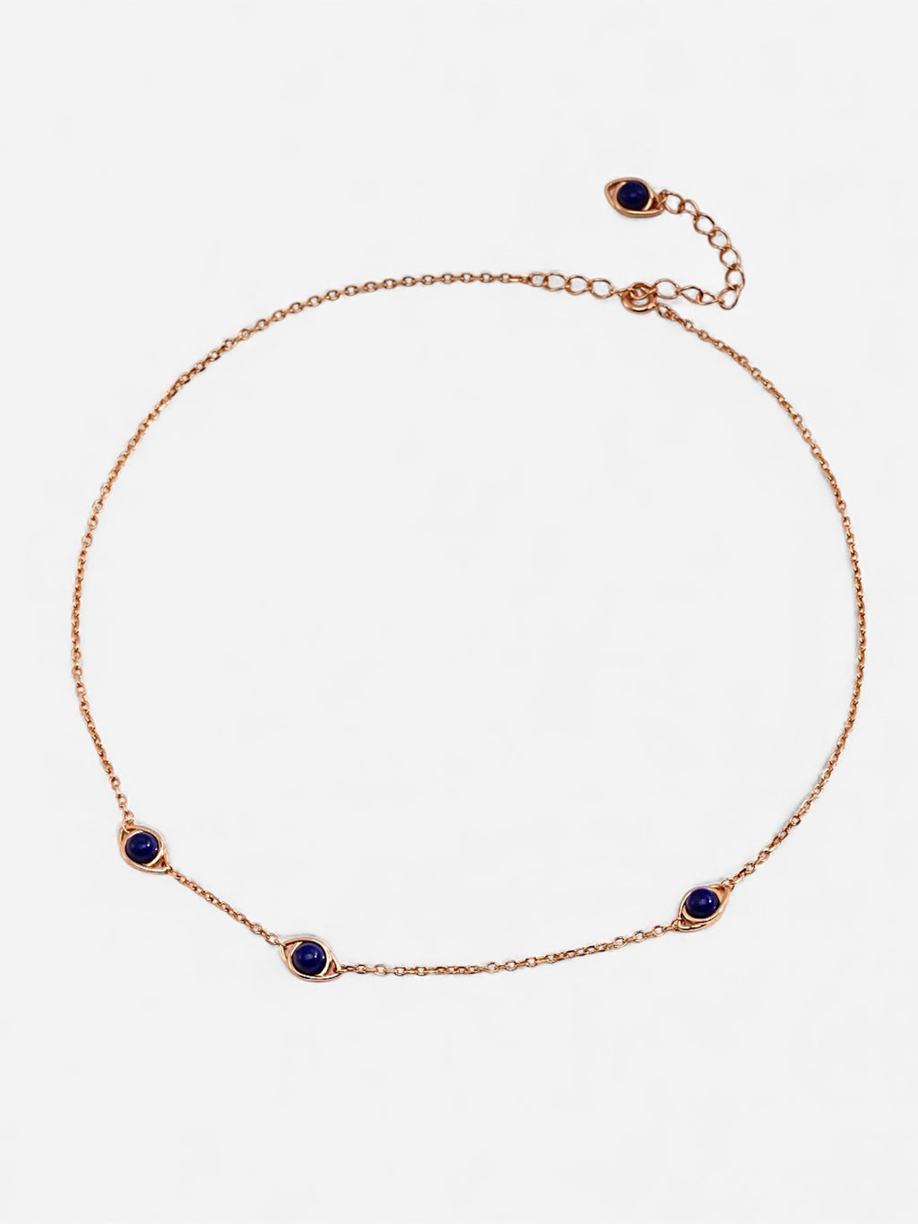 Udjat Necklace  Midnight Lapis| Tiger gaze