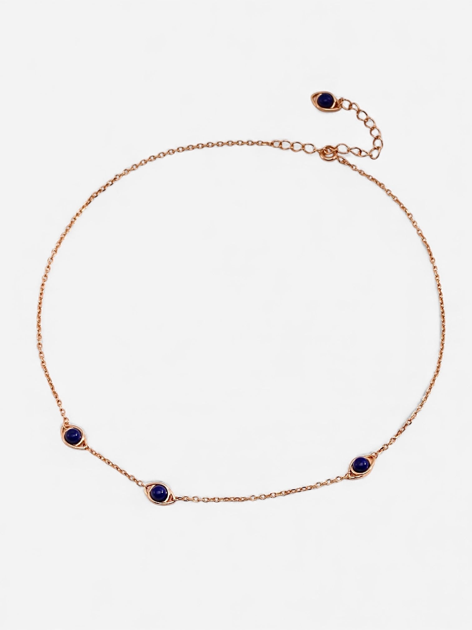 Udjat Necklace  Midnight Lapis| Tiger gaze