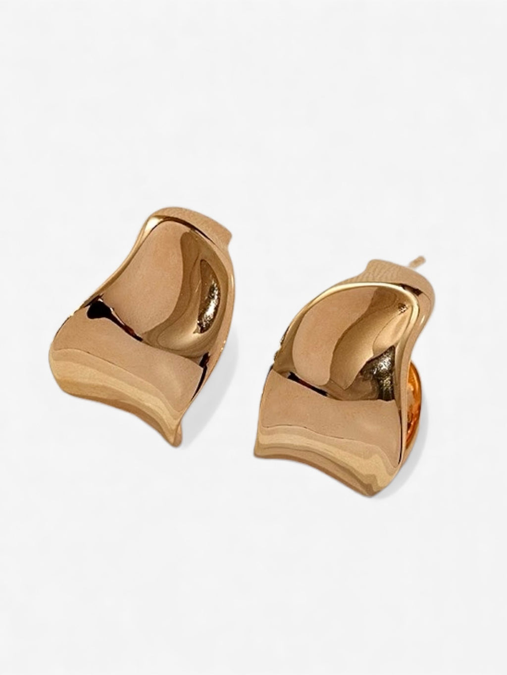 Fluid Wave Studs Earrings