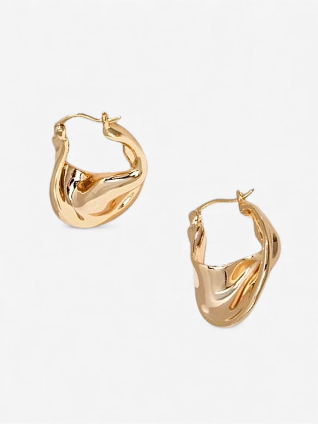 Fluid Twist Hoop Earrings