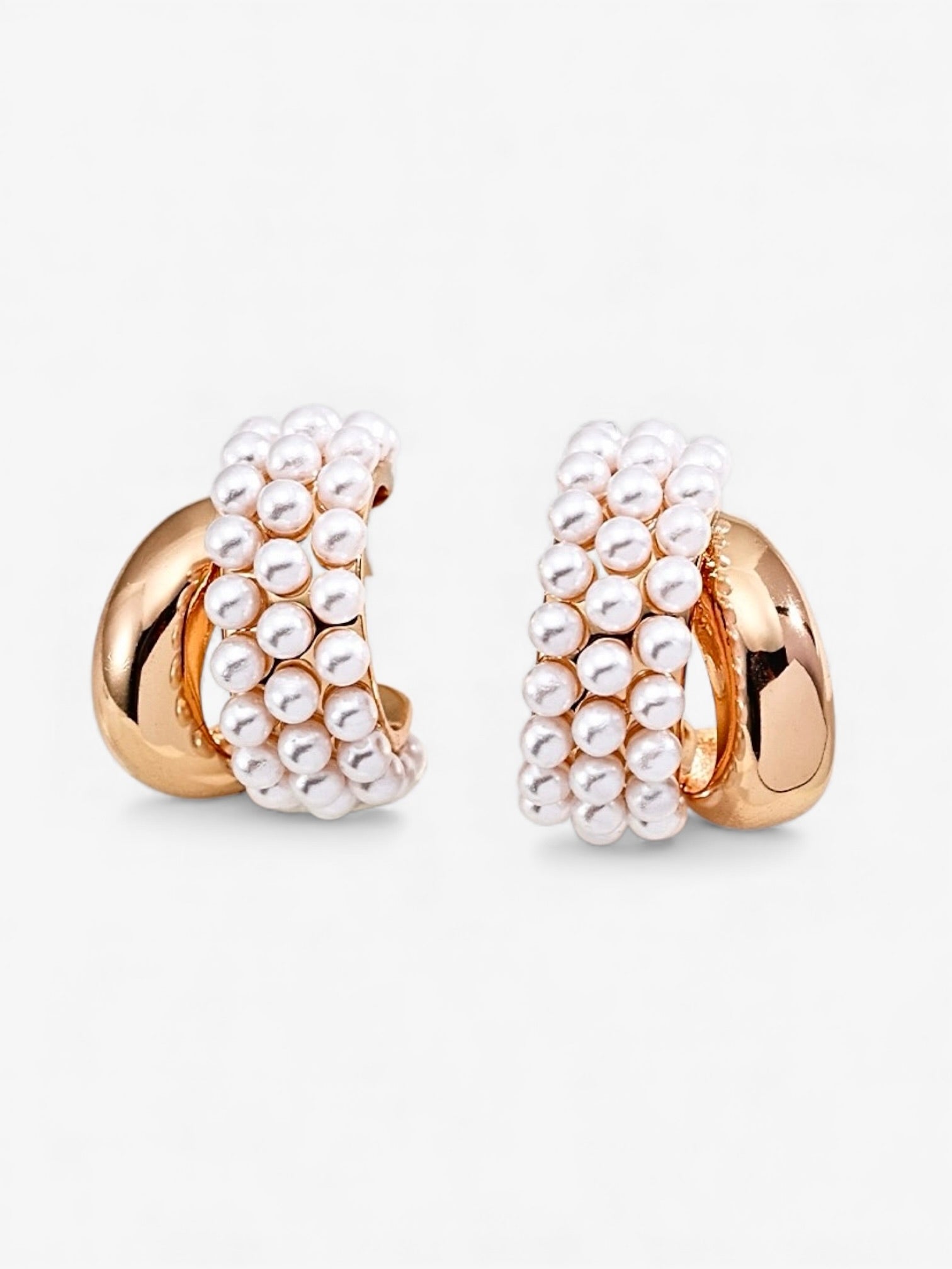 Pearl Pavé Hoops