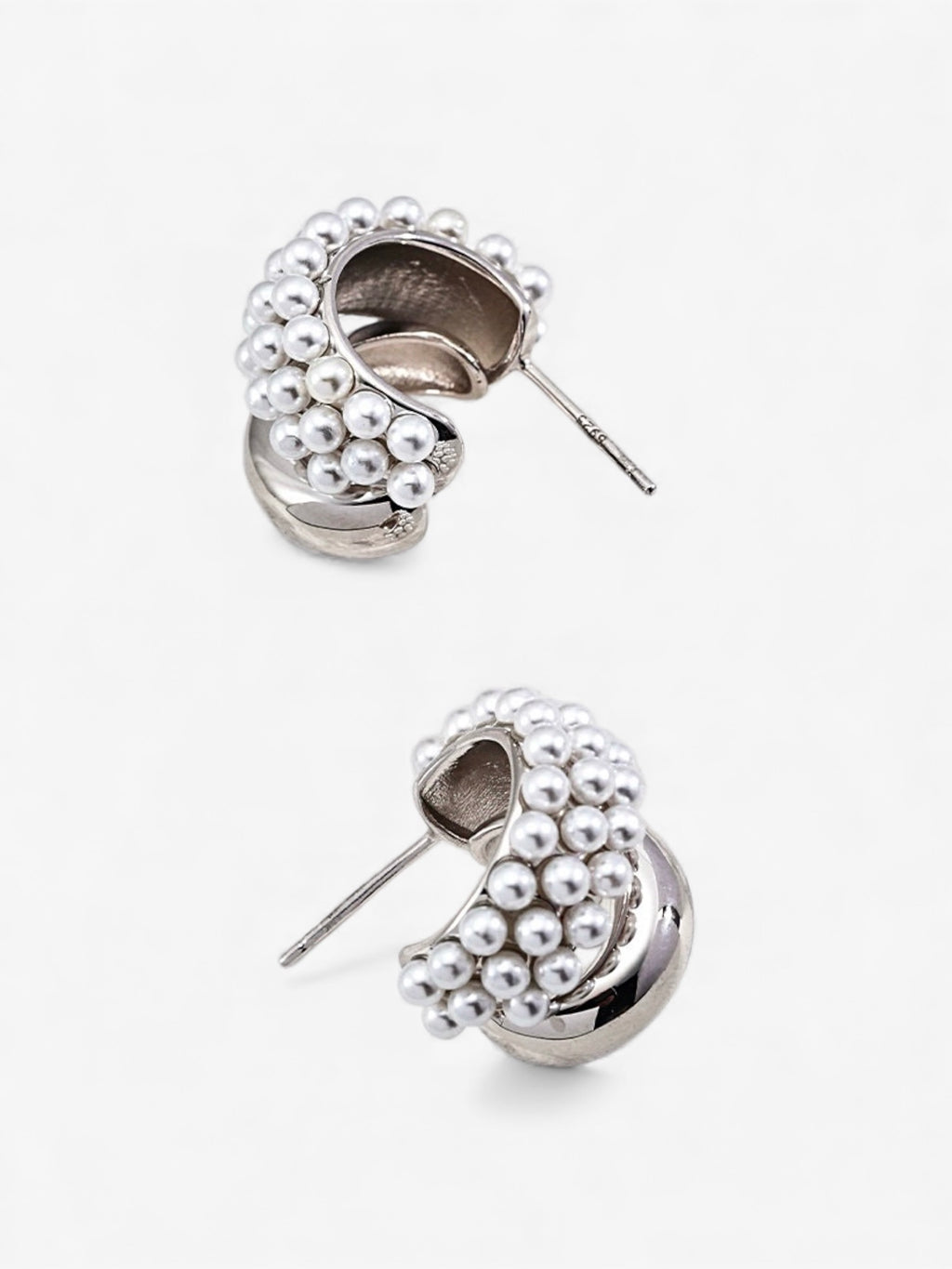Pearl Pavé Hoops