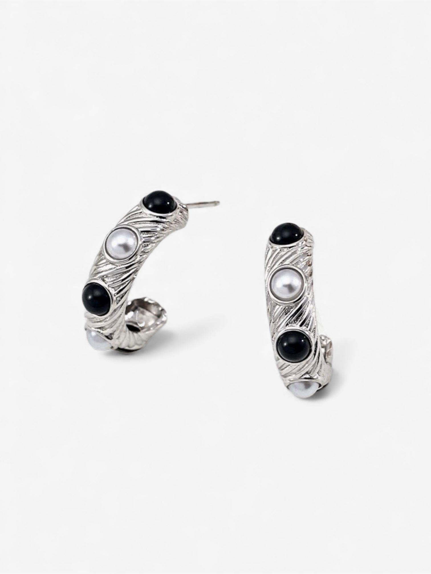 Etch & Pearl Hoops