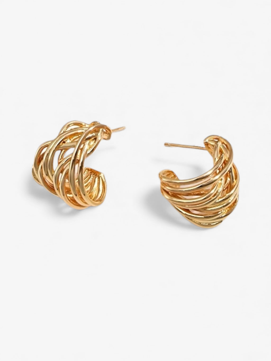Woven Nest Hoops Earring