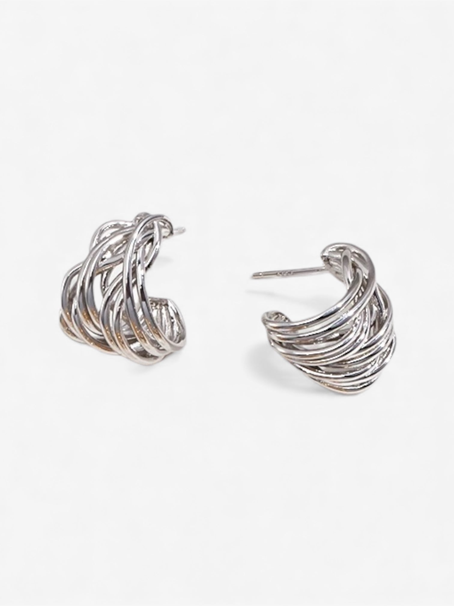 Woven Nest Hoops Earring